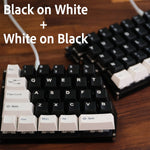 Tai-Hao Black on White Keycaps - Lilakey