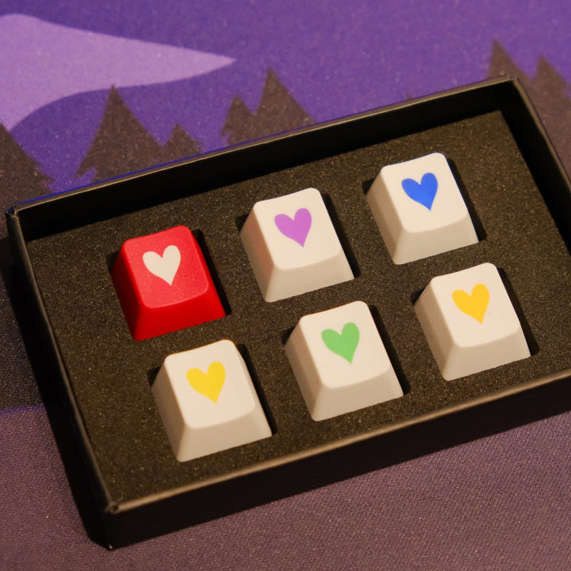 Tai-Hao Heart Emoji Keycaps(6keys) - Lilakey